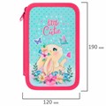 Пенал ПИФАГОР, 3 отделения, ламинированный картон, 19х11 см, "Pretty bunny", 273485 273485