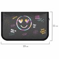 Пенал ЮНЛАНДИЯ, 1 отделение, металлизированный картон, конгрев, 19х11 см, "Smiley", 271508 271508