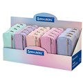 Пенал мягкий BRAUBERG, 2 отделения, ассорти 5 цветов, "Pastel", 21х9,5х5 см, дисплей, 271579 271579