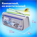 Пенал мягкий ЮНЛАНДИЯ, 2 отделения, полиэстер, "Car champion", серый, 21х6х9 см, 228983 228983