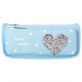 Пенал мягкий ЮНЛАНДИЯ, 2 отделения, полиэстер, "Heart", мятный, 21х6х9 см, 270257 270257