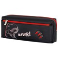 Пенал мягкий ЮНЛАНДИЯ, 2 отделения, полиэстер, "Roar", черный, 21х9х6 см, 272347 272347