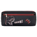 Пенал мягкий ЮНЛАНДИЯ, 2 отделения, полиэстер, "Roar", черный, 21х9х6 см, 272347 272347
