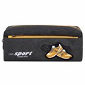 Пенал мягкий ЮНЛАНДИЯ, 2 отделения, полиэстер, "Sport scorer", серый, 20х9х6 см, 271575 271575