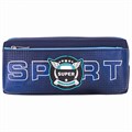 Пенал мягкий ЮНЛАНДИЯ, 2 отделения, полиэстер, "Super", синий, 21х6х9 см, 270277 270277