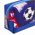 Пенал ЮНЛАНДИЯ, 1 отделение, полиэстер, "Football", синий, 19х4х6 см, 270270 270270