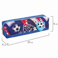 Пенал ЮНЛАНДИЯ, 1 отделение, полиэстер, "Football", синий, 19х4х6 см, 270270 270270