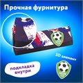 Пенал ЮНЛАНДИЯ, 1 отделение, полиэстер, "Football", черный, 19х4х6 см, 270269 270269