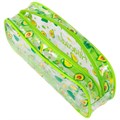 Пенал-косметичка BRAUBERG LUCENT на молнии, прозрачный, "Avocado", 21х5х9 см, 270054 270054