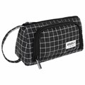 Пенал-косметичка BRAUBERG с ручкой, 1 откидная планка, полиэстер, 22x10х8 см, "Checkered black", 271559 271559