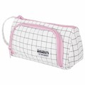 Пенал-косметичка BRAUBERG с ручкой, 1 откидная планка, полиэстер, 22x10х8 см, "Checkered white", 271558 271558