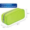 Пенал-косметичка BRAUBERG, мягкий, "KING SIZE NEON GREEN", 20х8х9 см, 229020 229020