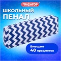 Пенал-косметичка ПИФАГОР, мягкий, "WAVE", прямоугольный, 20х7х4 см, 229264 229264