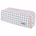 Пенал-органайзер BRAUBERG, 2 откидные планки, полиэстер, 23x9х7 см, "Checkered white", 272315 272315