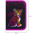 Пенал BRAUBERG с наполнением, 1 отделение, 1 откидная планка, 24 предмета, 21х14 см, "Leopard", 272350 272350