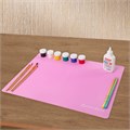 Настольное покрытие BRAUBERG для труда и творческих занятий, силикон, розовое, 30х40 см, 272374 272374