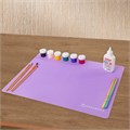 Настольное покрытие для труда и творческих занятий, силикон, BRAUBERG, фиолетовое, 30х40 см, 272375 272375