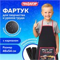 Накидка фартук с нарукавниками для труда ПИФАГОР, 1 карман, 46х54 см, "Cool wheels", 272461 272461
