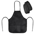 Накидка фартук с нарукавниками для труда ПИФАГОР, 3 кармана, стандартный размер, 44x55 см, черный, 271094 271094