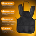 Накидка фартук с нарукавниками для труда ПИФАГОР, 3 кармана, стандартный размер, 44x55 см, черный, 271094 271094