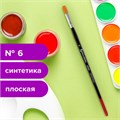 Кисть BRAUBERG синтетика, плоская, №6, 200868 200868