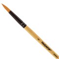 Кисть ПИФАГОР, СИНТЕТИКА, круглая, № 5, деревянная лакированная ручка, с колпачком, 200845 200845