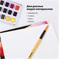 Кисть ПИФАГОР, СИНТЕТИКА, круглая, № 7, деревянная лакированная ручка, с колпачком, пакет с подвесом, 200847 200847