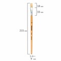 Кисть ПИФАГОР, ЩЕТИНА, плоская, № 10, деревянная лакированная ручка, пакет с подвесом, 200874 200874