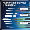 Кисти BRAUBERG PREMIUM, набор 10 шт. (круглые пони - 5 шт., синтетика - 3 шт., плоские щетина - 2 шт.), блистер, 201023 201023