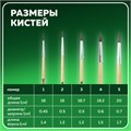 Кисти BRAUBERG, набор 5 шт. (пони, круглые № 1, 2, 3, 4, 5), блистер, 200222 200222