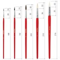 Кисти ПИФАГОР, набор 5 шт. (БЕЛКА: круглая № 3; КОЗА: круглые № 6, 8; ПОНИ: круглые № 2, 5), пакет с европодвесом, 200231 200231
