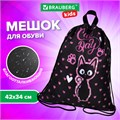 Мешок для обуви BRAUBERG KIDS, с петлей, 42х34 см, "Amazed cat", 271629 271629