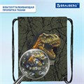 Мешок для обуви BRAUBERG PREMIUM, карман, подкладка, светоотражайка, 43х33 см, Dino attack, 272424 272424