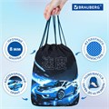 Мешок для обуви BRAUBERG PREMIUM, карман, подкладка, светоотражайка, 43х33 см, Night race, 272425 272425
