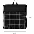 Мешок для обуви BRAUBERG БОЛЬШОЙ, с ручкой, карман на молнии, сетка, 49х41 см, "Checkered", 272404 272404