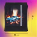 Мешок для обуви ЮНЛАНДИЯ, плотный, светоотражающая полоса, 46х36 см, "Fire car", 272411 272411