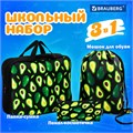 Папка на молнии с ручками А4, мешок для обуви 42х33 см, пенал 20х10 см, "Avocado" НАБОР BRAUBERG, 271433 271433