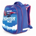 Ранец BRAUBERG EXTRA, 2 отделения, анатомическая спинка, дополнительный объем, для мальчиков, "Истребитель", 39х28х19 см, 227844 227844