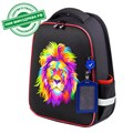 Ранец BRAUBERG FIT, 2 отделения, "Colorful lion", 38х27х14 см, 270618 270618