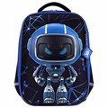 Ранец BRAUBERG LIGHT, 1 отделение, с брелоком, "Evil robot", 3D-панель, 36х26х13 см, 272028 272028