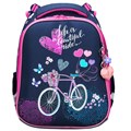 Ранец BRAUBERG PREMIUM, 2 отделения, с брелком, "Beautiful ride", 38х29х16 см, 270594 270594