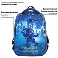 Ранец BRAUBERG QUADRO, 3 отделения, с брелком, "Planet invasion", 37х28х18 см, 270604 270604