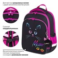 Ранец BRAUBERG QUADRO, 3 отделения, с брелоком, "Black cat", 37х28х18 см, 271358 271358