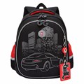 Ранец GRIZZLY анатомическая спинка, c бейджем, для мальчиков, "NIGHT RACE", 36х28х20 см, RAz-287-8/1 272802