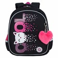 Ранец GRIZZLY анатомическая спинка, c брелоком, для девочек, COOL, 36х28х20 см, RAz-486-4/1 272787