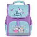 Ранец ПИФАГОР BASIC, 1 отделение, 3 кармана, эргономичная спинка, "Cat friends", 35х28х18 см, 272048 272048