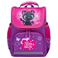 Ранец ПИФАГОР BASIC, с эргономичной спинкой, "Black kitten", 35х28х18 см, 270681 270681