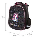 Ранец ЮНЛАНДИЯ EXTRA, с дополнительным объемом, "Rainbow unicorn", СВЕТЯЩИЙСЯ РИСУНОК, 38x29x18 см, 229932 229932