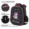 Ранец ЮНЛАНДИЯ EXTRA, с дополнительным объемом, "Rainbow unicorn", СВЕТЯЩИЙСЯ РИСУНОК, 38x29x18 см, 229932 229932