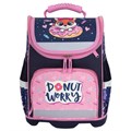 Ранец ЮНЛАНДИЯ WISE, 1 отделение, 3 кармана, устойчивое дно, "Donut worry", 37x29х15 см, 272073 272073